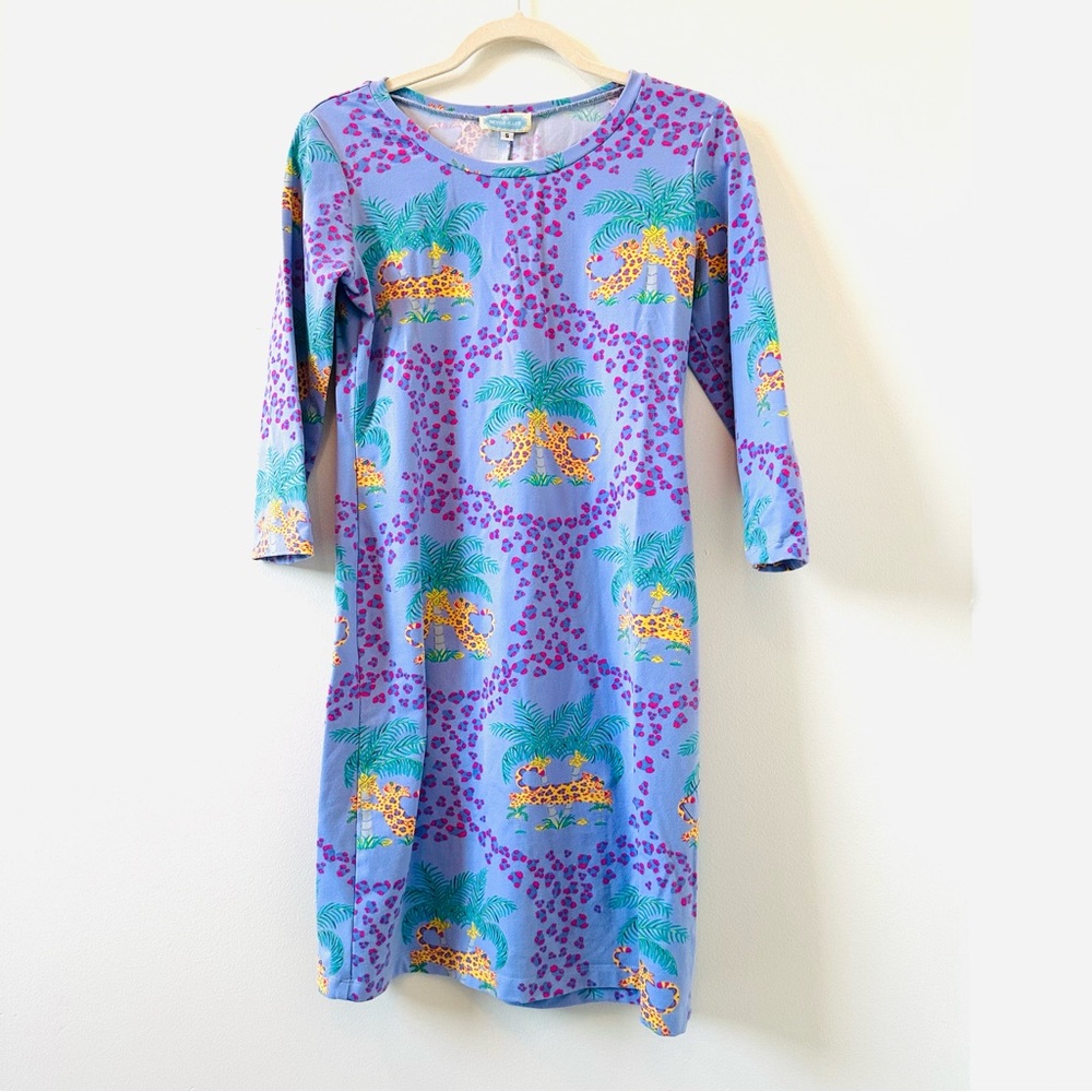 Devon Baer leopard palm tree print size small